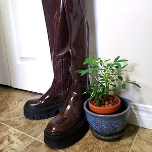 Call It Spring; Brown Thighs high boots